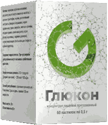 Препарат Глюкон мини версия.